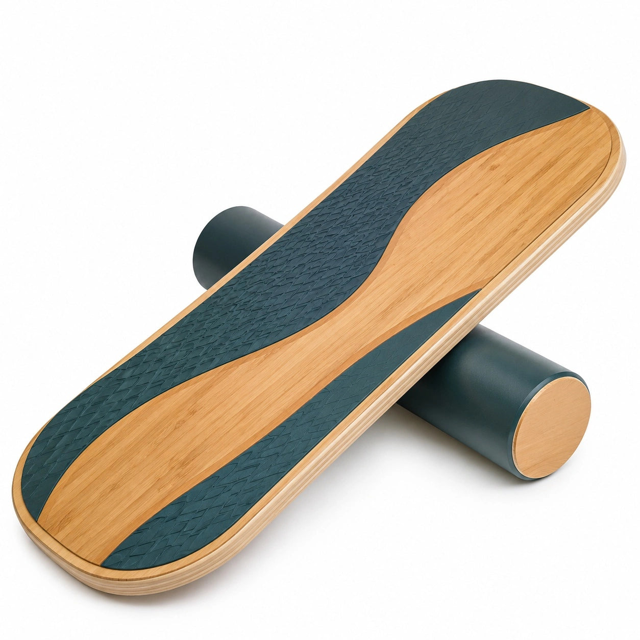 Balance Board Holz mit rutschfester Oberfläche, 74x31cm, Grün