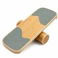 Balance-Board aus Holz mit rutschfester Oberfläche, Natur/Grün, 75x30 cm