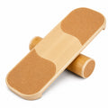 Balance Board aus Bambus mit Kork Anti-Rutschfläche, Natur