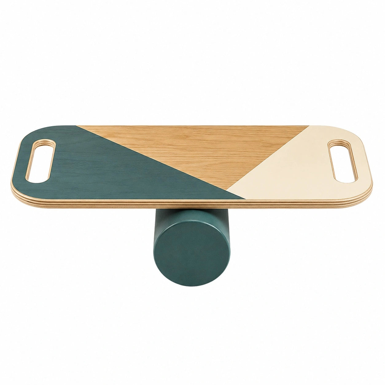 Balance Board für Gleichgewichtstraining Grün/Beige