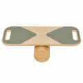 Balance Board aus Holz mit Griffen und rutschfester Oberfläche, Braun/Grün