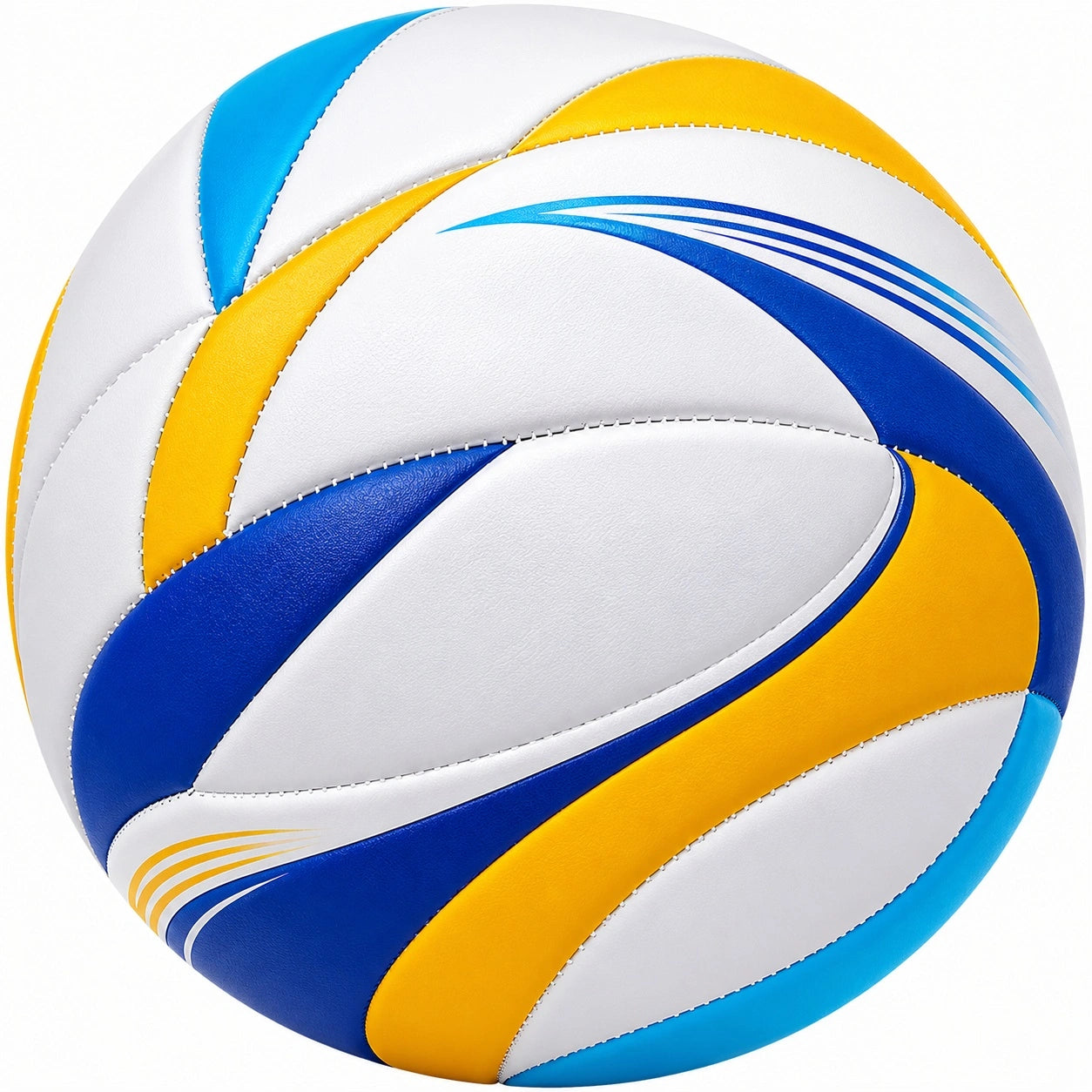 Volleyball Weiß Blau Gelb Nahtlose Konstruktion
