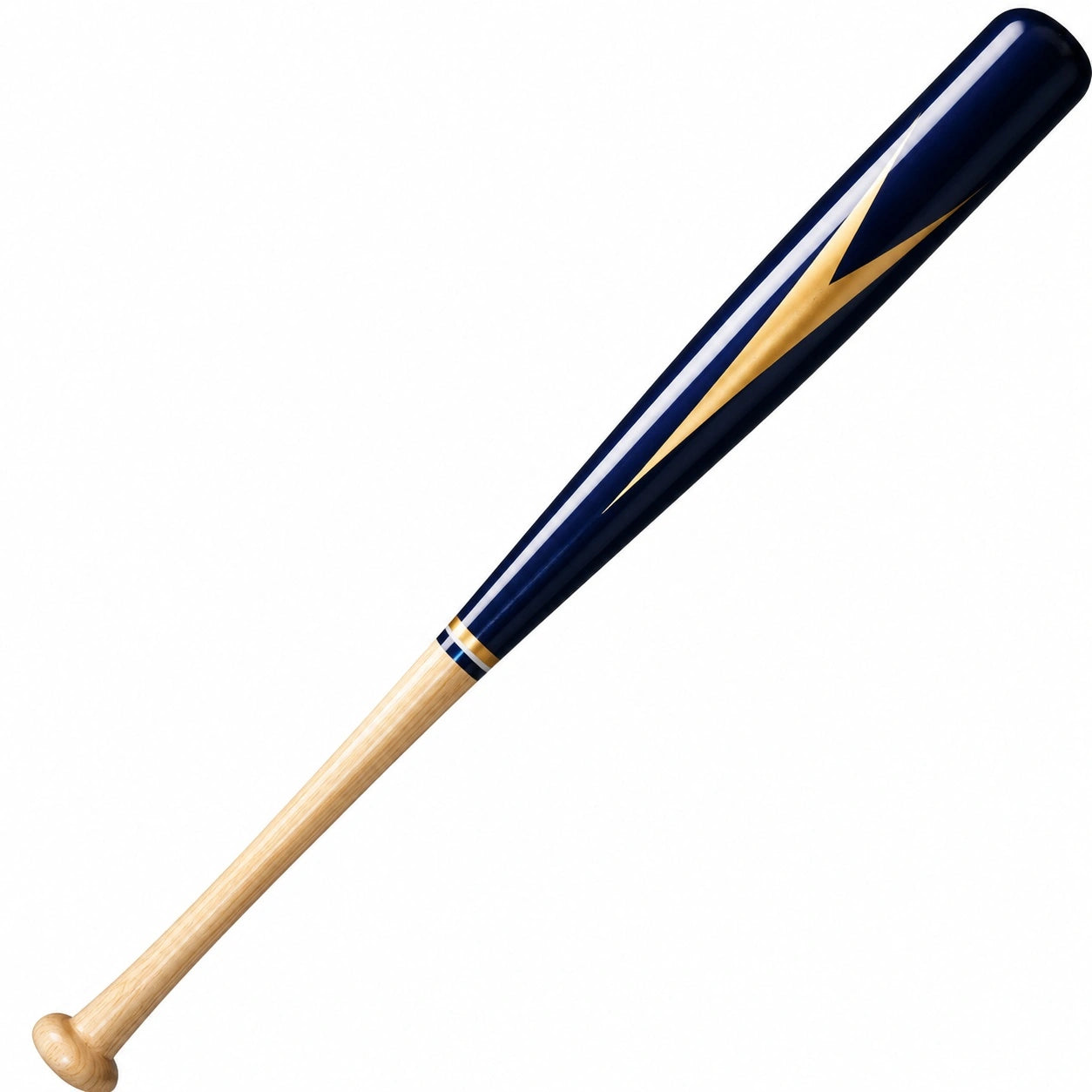 Holz Baseballschläger Blau/Natur 85 cm