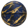Basketball für den Außenbereich mit Griffiger Oberfläche in Blau/Gold