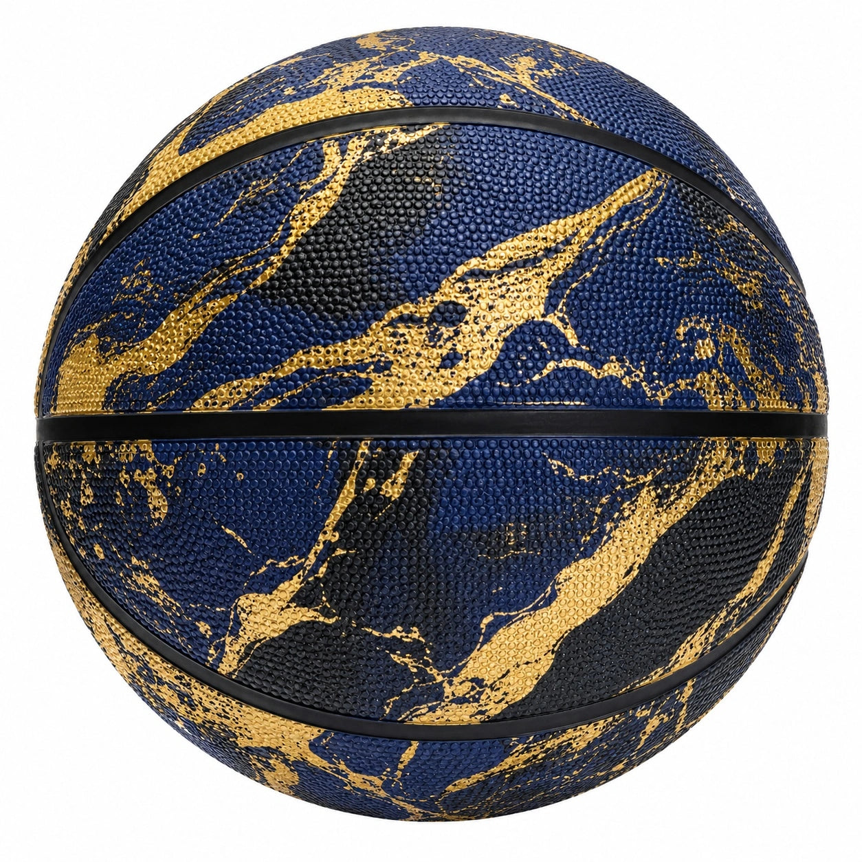Basketball für den Außenbereich mit Griffiger Oberfläche in Blau/Gold