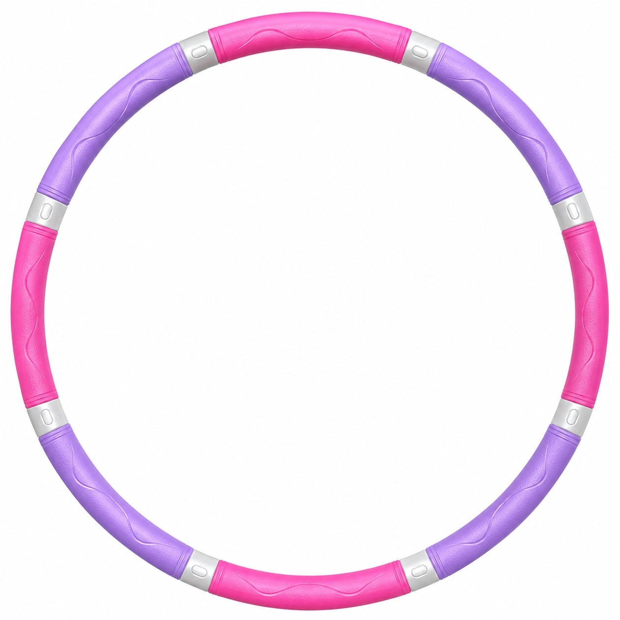 Hula-Hoop-Reifen für Fitness, Schaumstoffüberzug, 100 cm, Pink/Lila