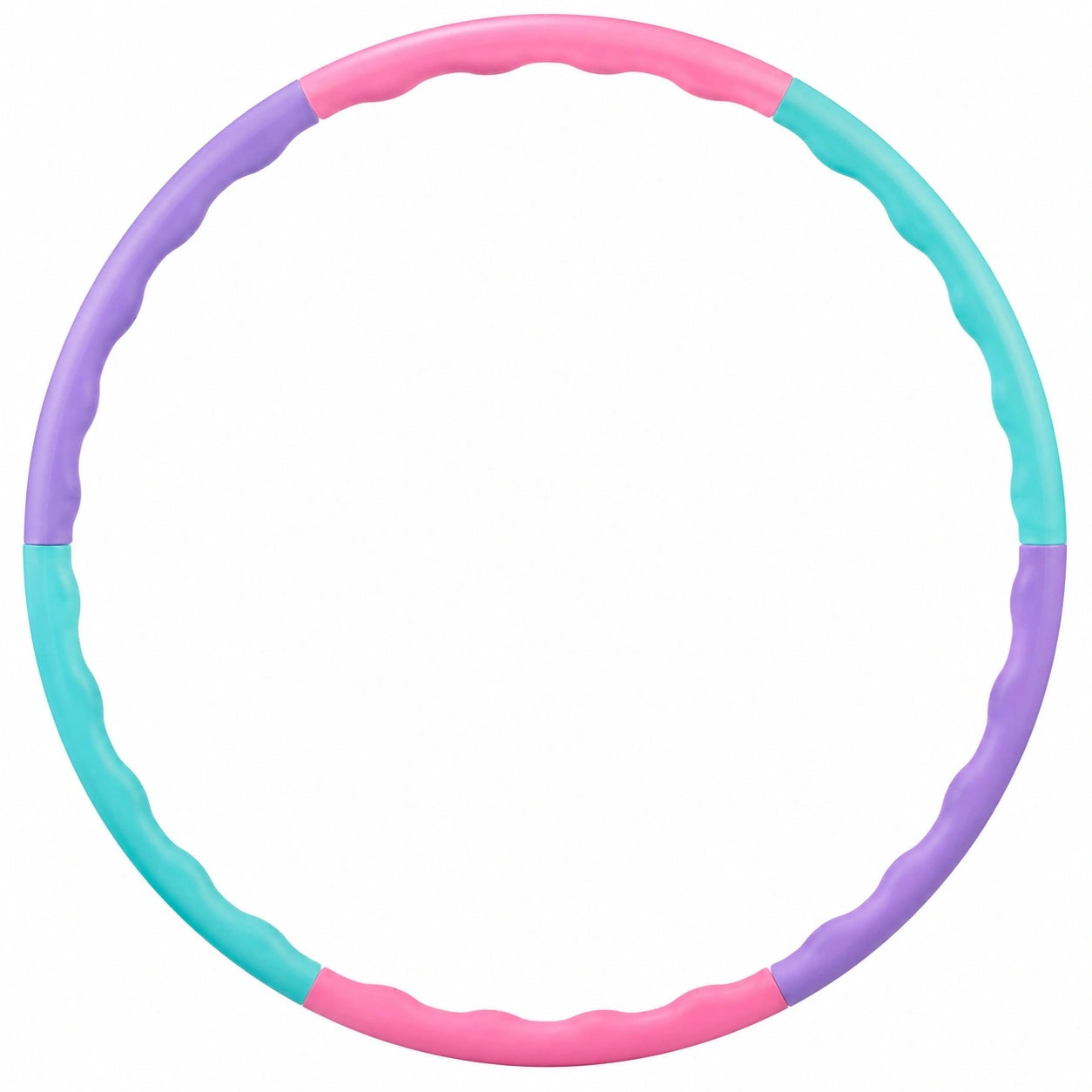 Hula Hoop abnehmbar mit Massagewellen 95cm Pink/Lila/Blau