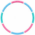 Abnehmbarer Fitness Hula Hoop 95 cm Pink/Blau/Türkis