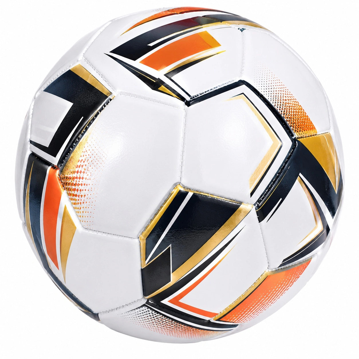 Fußball Trainingsball Größe 5 Weiß/Schwarz/Orange