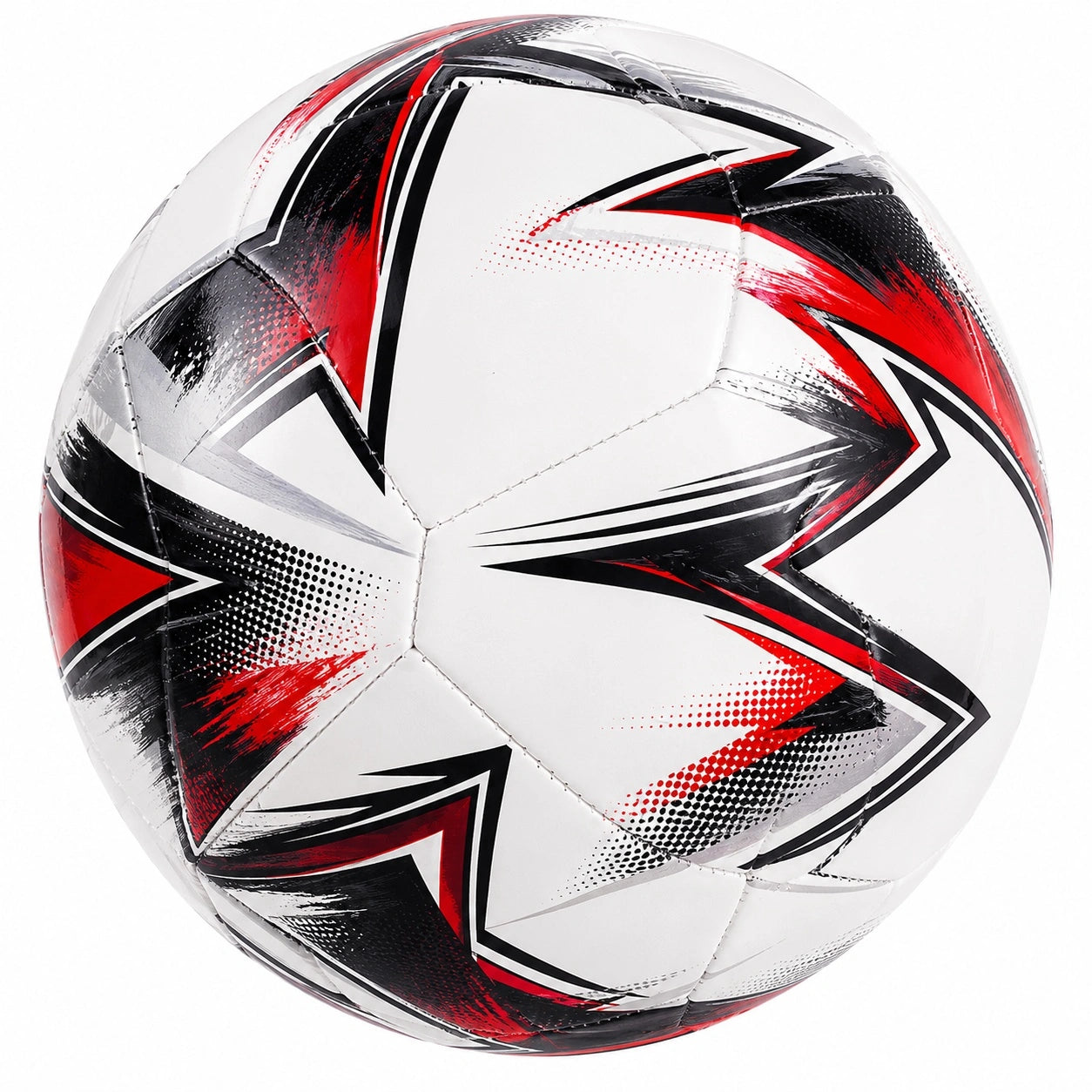 Fußball Trainingsball Größe 5 Weiß Rot Schwarz