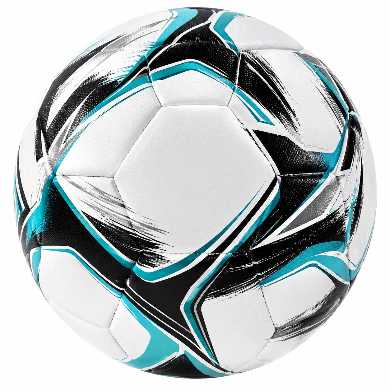 Fußball Weiß Schwarz Blau, Größe 5